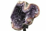 Unique Amethyst Geode on Metal Stand - Uruguay #171906-5